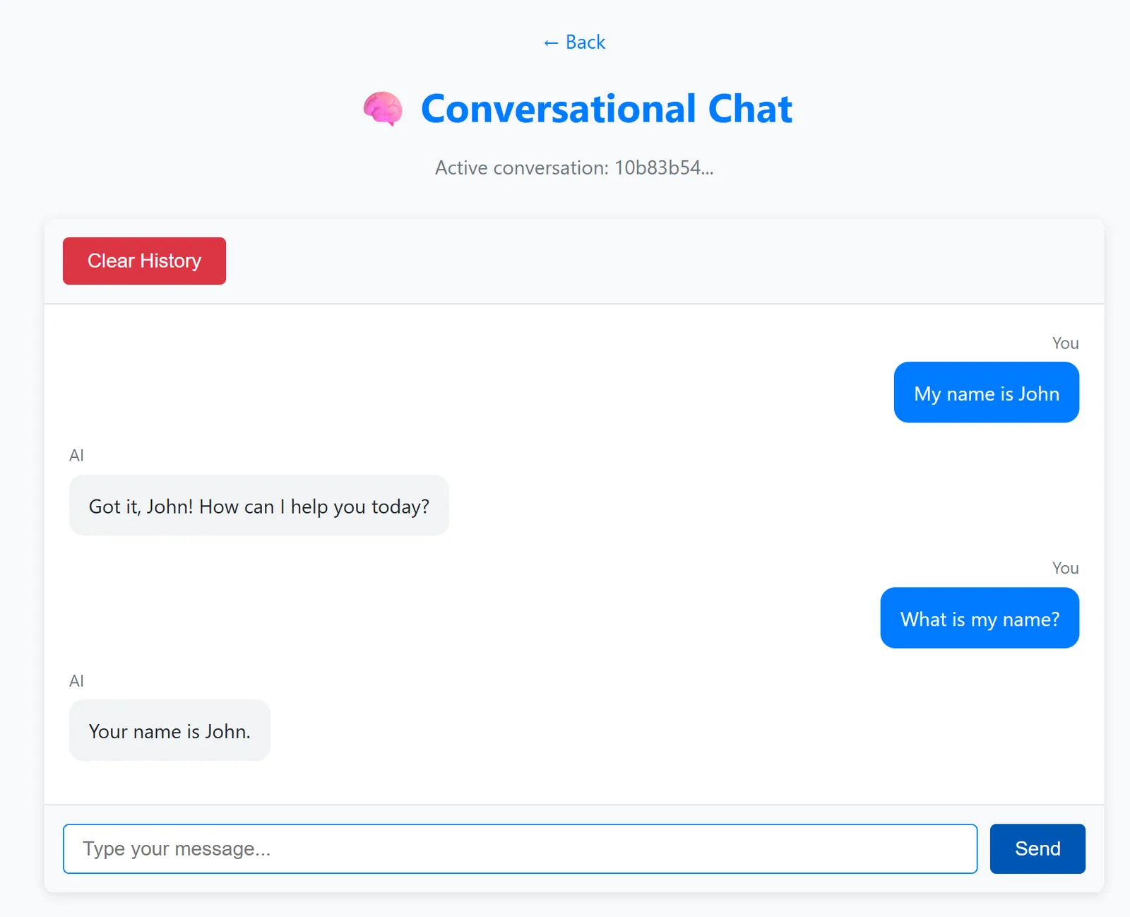 Stateful Chat Demo