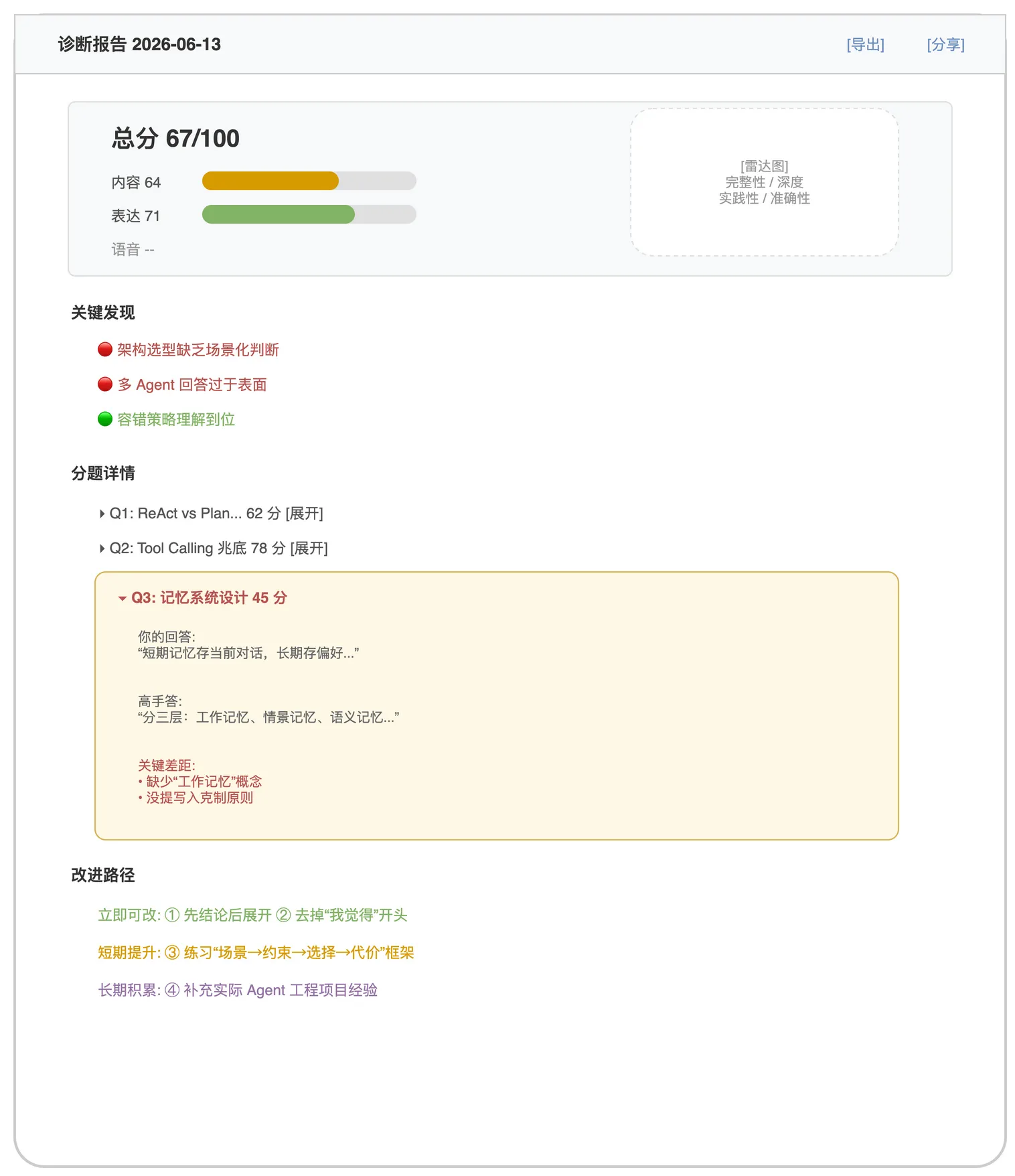 诊断报告页