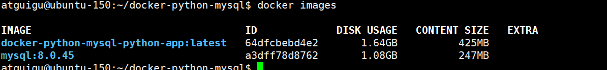 使用 docker images 确认需要离线迁移的镜像