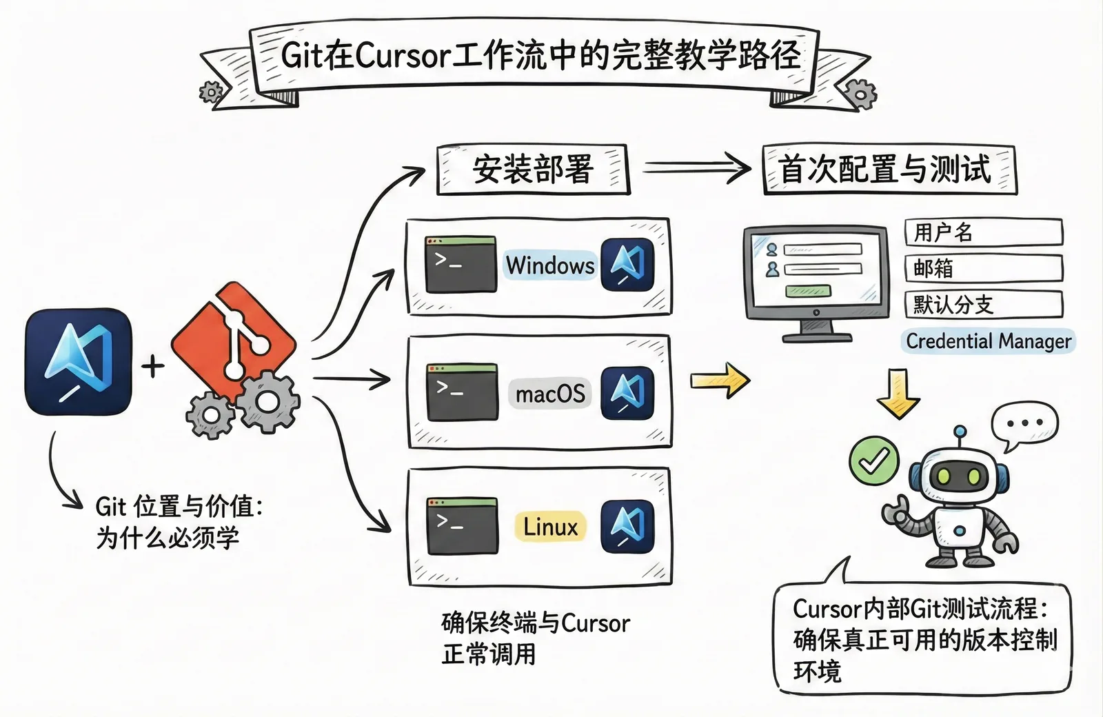 Git in Cursor Workflow - Complete Learning Path