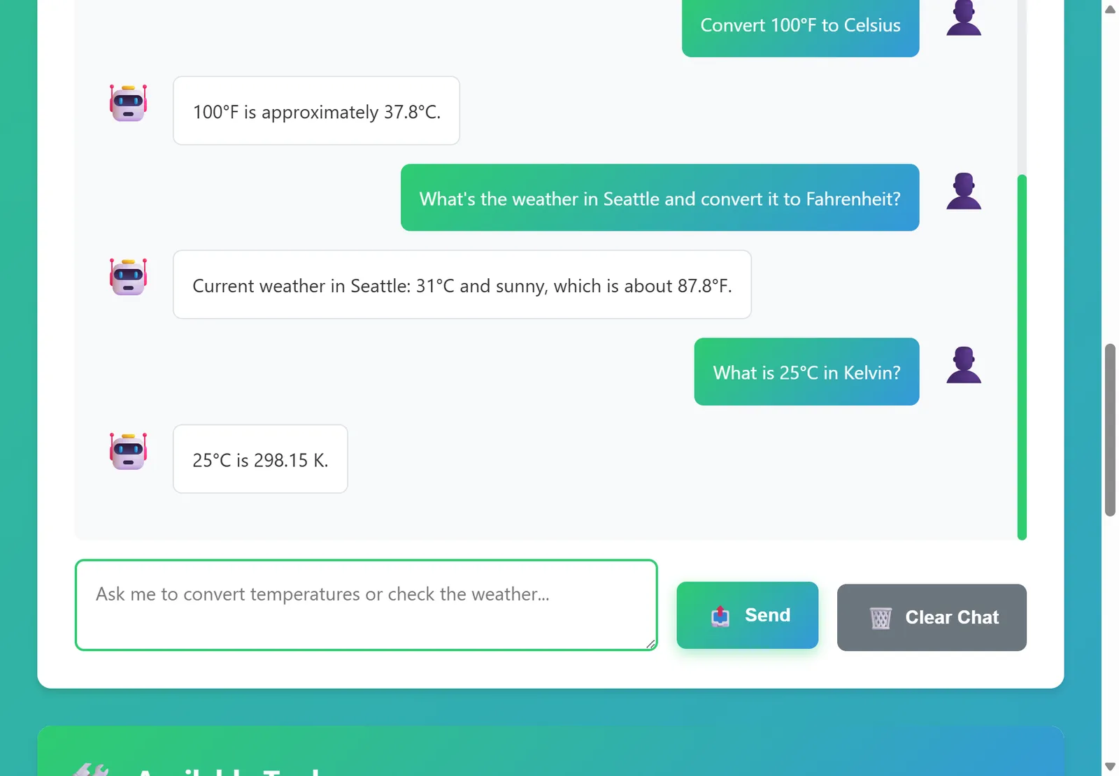 Conversation with Multiple Tool Calls