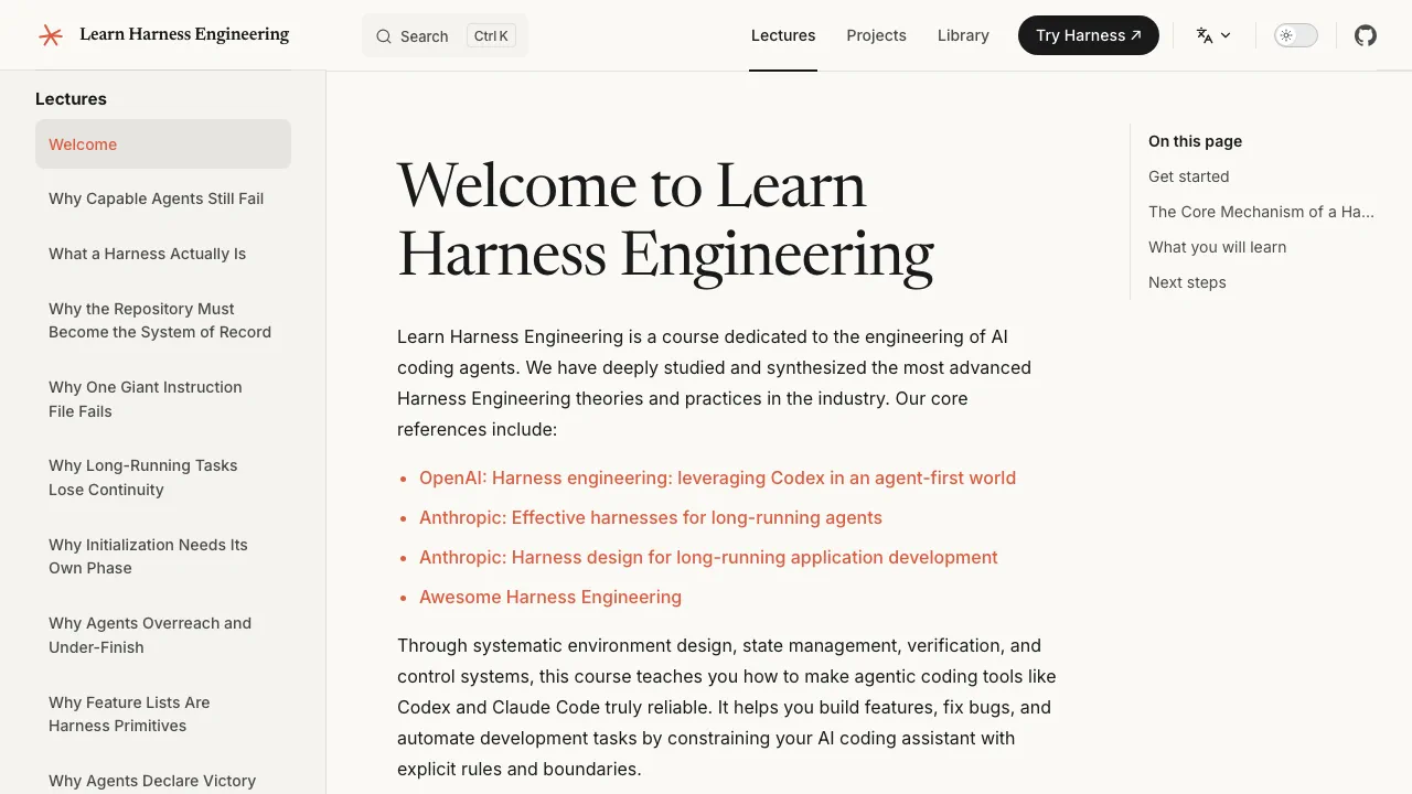 Course homepage preview